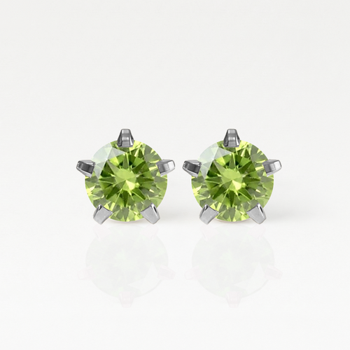 Surgical Steel Ear Piercing Studs - Birthstar Peridot Hypoallergenic (Pair)