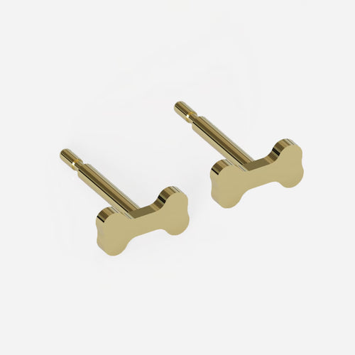 Altın Kaplama Cerrahi Çelik Kulak Delme Küpesi - Bony Alerji Yapmayan (Çift)