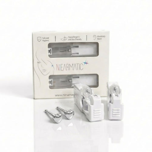 Niearmatic Tek Kullanımlık Kulak Delme Kiti - Shape Heart Küpe