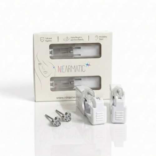 Niearmatic Tek Kullanımlık Kulak Delme Kiti - Trio Crystal Küpe